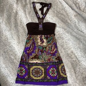 City Triangle Halter Top Summer Dress Size Small